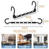 24 Pack Hangers Space Saving Magic Space Saver Storage Smart Plastic Clothes Hanger Organizer Closet Organizers and Storage for Closet Wardrobe Apartment College Dorm Room Essentials, Black view 2