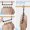 24 Pack Hangers Space Saving Magic Space Saver Storage Smart Plastic Clothes Hanger Organizer Closet Organizers and Storage for Closet Wardrobe Apartment College Dorm Room Essentials, Black view 4