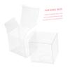 Luxshiny present Box 50Pcs Clear Favor Boxes Cupcake Macaron Candy present Boxes Plastic Transparent Cube for Wedding Shower Birthday Party Decorations 5x5cm Wedding Decor view 3