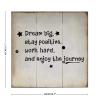 COCOKEN Dream Big, Stay Positive, Work Hard, and Enjoy The Journey Wooden Plaque, Quotes Wood Sign, 16" x 16" Funny Wall Hanging Sign Plaque, Rustic Printed Hanging Wall Art for Bedroom Decor view 2