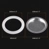 MECCANIXITY 3pcs Silicone Gasket 38x50mm and 1pcs Stainless Steel Filter Screen 46x38mm for 1-Cup Mocha Coffee Pot view 2