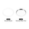 MECCANIXITY 3pcs Silicone Gasket 38x50mm and 1pcs Stainless Steel Filter Screen 46x38mm for 1-Cup Mocha Coffee Pot view 3