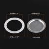 MECCANIXITY 6pcs Silicone Gasket 55x72mm and 2pcs Stainless Steel Filter Screen 66x54mm for 6-Cup Mocha Coffee Pot view 2