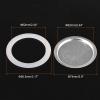 MECCANIXITY 6pcs Silicone Gasket 62x80.5mm and 2pcs Stainless Steel Filter Screen 74x62mm for 9-Cup Mocha Coffee Pot view 2