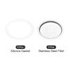 MECCANIXITY 6pcs Silicone Gasket 62x80.5mm and 2pcs Stainless Steel Filter Screen 74x62mm for 9-Cup Mocha Coffee Pot view 3