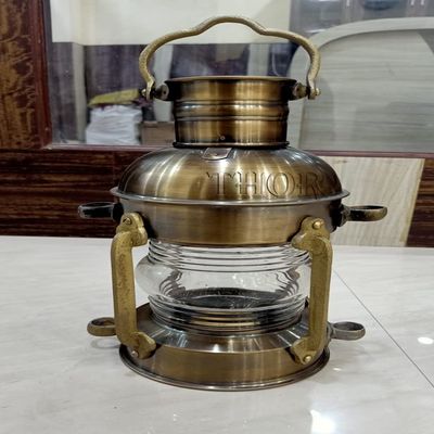 Large Maritime Antique Boat Lantern Vintage White Glass Oil Lamp Maritime Ship Lantern Rustic Vintage Home Decor Gifts