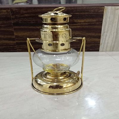 Brass Mini Small Oil Lamp Lanterns for Home Decor 7" (Brass) Rustic Vintage Home Decor Gifts