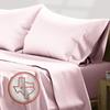 TEXAS LINEN CO. 100% Egyptian Cotton Sheets - 600 Thread Count 4 PC California King Size Sheet Set, Soft, Cooling, High Thread Count, Extra Long Staple Sateen Luxury Bedding, Cal King Sheets - Blush view 1