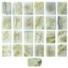 Crocon Serpentine Rectangle Shape Gemstone Runes with Elder Futhark Alphabet Engraved 25 pcs Rune Set Crystal Divination Metaphysical Healing Chakra Reiki Runes Set with a Pouch Size : 20-25mm view 2