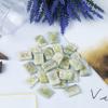 Crocon Serpentine Rectangle Shape Gemstone Runes with Elder Futhark Alphabet Engraved 25 pcs Rune Set Crystal Divination Metaphysical Healing Chakra Reiki Runes Set with a Pouch Size : 20-25mm view 3