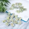 Crocon Serpentine Rectangle Shape Gemstone Runes with Elder Futhark Alphabet Engraved 25 pcs Rune Set Crystal Divination Metaphysical Healing Chakra Reiki Runes Set with a Pouch Size : 20-25mm view 4