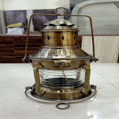 Nautical Oil Lamp Lantern /Decorative Hanging Lantern/ Marine Ship Lamp/ -Boat -Oil Lamp-Vintage Antique Lighting Boat Lamp Rustic Vintage Home Decor