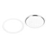 MECCANIXITY 3pcs Silicone Gasket 72x88mm and 1pcs Stainless Steel Filter Screen 82x72mm for 12-Cup Mocha Coffee Pot view 1