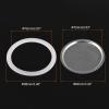 MECCANIXITY 3pcs Silicone Gasket 72x88mm and 1pcs Stainless Steel Filter Screen 82x72mm for 12-Cup Mocha Coffee Pot view 2