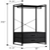 Sorbus Clothing Rack with Drawers - Clothes Stand Dresser - Wood Top, Steel Frame, & Fabric Drawers - Tall Closet Storage Organizer - Garment Rack for Hanging Shirts, Dresses, & Jackets view 2
