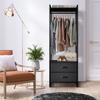 Sorbus Clothing Rack with Drawers - Clothes Stand Dresser - Wood Top, Steel Frame, & Fabric Drawers - Tall Closet Storage Organizer - Garment Rack for Hanging Shirts, Dresses, & Jackets view 3