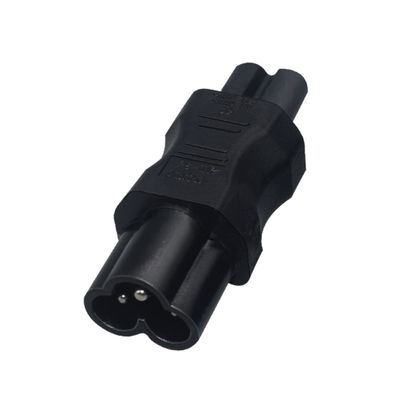 Strhowill IEC 320 C6 Male to C7 Female Power Adapter, 2.5A 110-250V, 1500W Rated, 3-Prong Cloverleaf to 2-Prong Figure 8 Power Converter for Laptop, Monitor, and Small Appliances (C6 to C7)