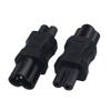 Strhowill IEC 320 C6 Male to C7 Female Power Adapter, 2.5A 110-250V, 1500W Rated, 3-Prong Cloverleaf to 2-Prong Figure 8 Power Converter for Laptop, Monitor, and Small Appliances (C6 to C7) view 3