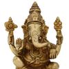Brass Sculpture Ornaments Hindu Good Luck God Ganesh Ganesha Statues 5.25 Inches view 2