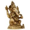 Brass Sculpture Ornaments Hindu Good Luck God Ganesh Ganesha Statues 5.25 Inches view 4