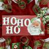 Jolly Santa Ho Ho Ho Christmas Wreath Handmade Deco Mesh. Available in 24 inch and 28 inch diameters view 2