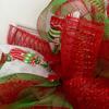 Jolly Santa Ho Ho Ho Christmas Wreath Handmade Deco Mesh. Available in 24 inch and 28 inch diameters view 3