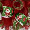 Jolly Santa Ho Ho Ho Christmas Wreath Handmade Deco Mesh. Available in 24 inch and 28 inch diameters view 4