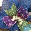 Oh Holy Night Christmas Inspirational Handmade Deco Mesh Wreath with Nativity. Available in 24 inch and 28 inch diameters view 3