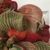 Burlap Deco Mesh Christmas Tree Wreath Handmade. Available in 24 inch and 28 inch diameters view 4