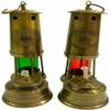 10" Nautical Antique Brass Red & Green Oil Lamp Maritime Boat Ship Light Decor view 2