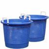 Large, Super Heavy Duty Fish Baskets. Blue with White Handles. Made in USA. 2-Pack. view 1