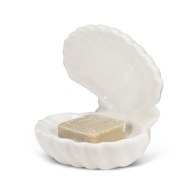 Abbott Collection Double Clam Shell Soap Dish - Porcelain (3.5" D)