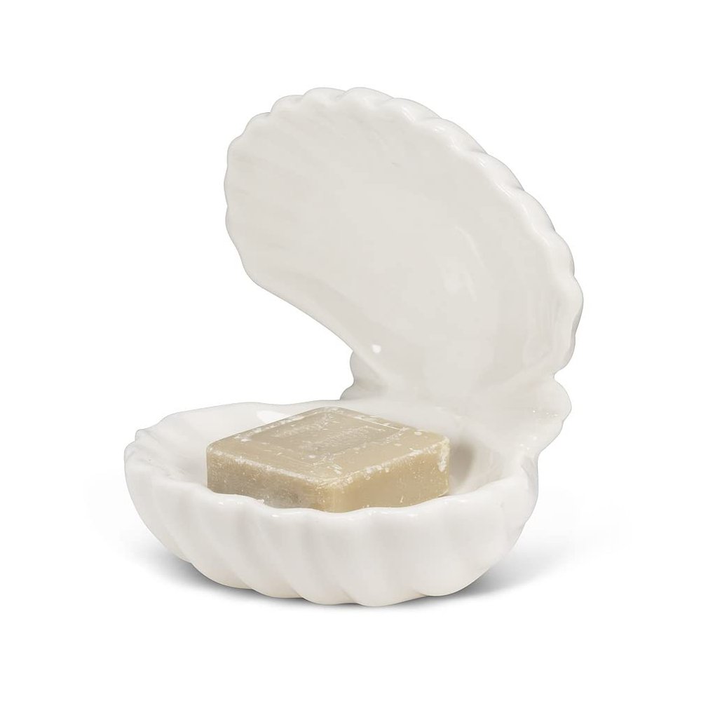 Abbott Collection Double Clam Shell Soap Dish - Porcelain (3.5" D)