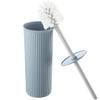 Superio Ribbed Collection - Decorative Plastic Toilet Bowl Brush and Holder Set, Blue (1 Pack) Cleaner Scrubber for Bathroom view 1