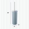 Superio Decorative Plastic Toilet Bowl Brush and Holder Set, Cleaner Scrubber for Bathroom (2, Stone Blue) view 2