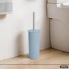 Superio Decorative Plastic Toilet Bowl Brush and Holder Set, Cleaner Scrubber for Bathroom (2, Stone Blue) view 4