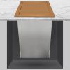 Kitchen Cabinet Trash Can Built-in Waste Bin Container, Countertop Garbage Can Waste Chute Trash Grommet, Embedded Stainless Steel Trash Drawer with Swing Flap Lid, for Restaurant/Hotel/Office view 1