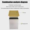 Kitchen Cabinet Trash Can Built-in Waste Bin Container, Countertop Garbage Can Waste Chute Trash Grommet, Embedded Stainless Steel Trash Drawer with Swing Flap Lid, for Restaurant/Hotel/Office view 3