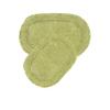 Beautiful 2 Piece Double Ruffle Oval Sage Green Bathroom Rugs Size 24'' x 40''/21'' x 34'' | 100% Cotton Non-Slip Durable Bath Mat Plush Super Smooth Comfortable to Your Feet Nice Water Absorbent view 1