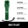 GORILLA GRIP Powerful LED Handheld Tactical Flashlight, Hunter Green view 2