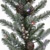 National Tree Company Pre Lit Artificial Garland, Snowy Morgan, Green, Decorated with Pine Cones, Berry Clusters, LED Lights, Plug in, Christmas Collection, 9', 108 x 12 x 4 (PEMG3-300T-9B-S) view 3