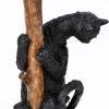 13" Halloween Black Cat Climbing Broom view 3