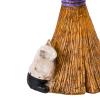 13" Halloween Black Cat Climbing Broom view 4