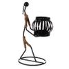 Wire Figure Candle Holder Decorative Modern Tea Light Lantern Tabletop Centerpiece Candle Stand, Front Carry view 1