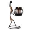 Wire Figure Candle Holder Decorative Modern Tea Light Lantern Tabletop Centerpiece Candle Stand, Front Carry view 2