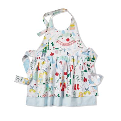 tag Nutcracker Suite and Ballerina Kids Size Cotton Apron Waist Tie and Adjustable Neck Closure, One Size Fits Most Multicolored