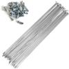 TRENDYBOY 13G Bicycle Spokes Carbon Steel E-Bike Spokes 40pcs J Bend Electric Bicycle Spokes with 12mm Nipples 100~292mm Bicycle Spokes(130 mm,Silver) view 1