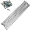 TRENDYBOY 13G Bicycle Spokes Carbon Steel E-Bike Spokes 40pcs J Bend Electric Bicycle Spokes with 12mm Nipples 100~292mm Bicycle Spokes(130 mm,Silver) view 2