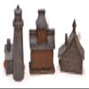 Mark Feldstein & Associates Spooky Halloween Color Changing Pre-Lit LED Haunted House Village Set, 8 Inch, Set of 3 view 2