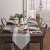 Table Runner Dresser Scarves, Farmhouse Gray White Stripe Table Runners 13x48 Inch Long,Non-Slip Washable Kitchen Dining Coffee Table Decor for Farmhouse Party Holiday Dinner view 4